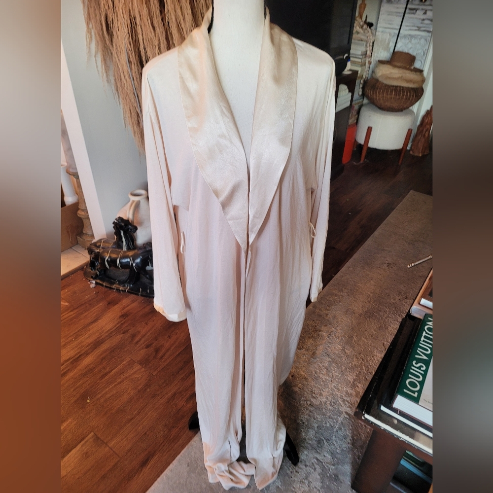 Valentino Intimo Vintage Cream Lingerie Gown Robe